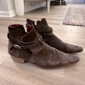 Topman brown suede boots